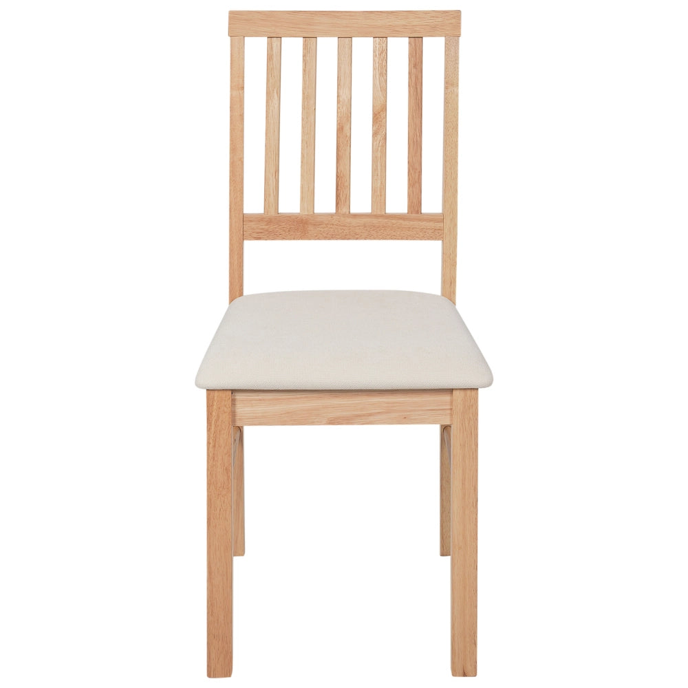 Set di 2 sedie da pranzo imbottite in marrone chiaro e beige chiaro stile tradizionale e classico