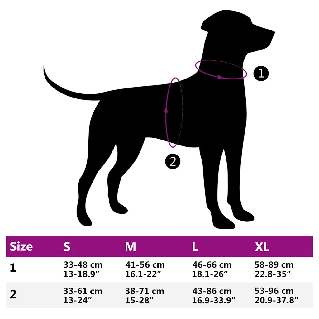 Pettorina per Cani con Strisce Riflettenti Regolabile Marrone L