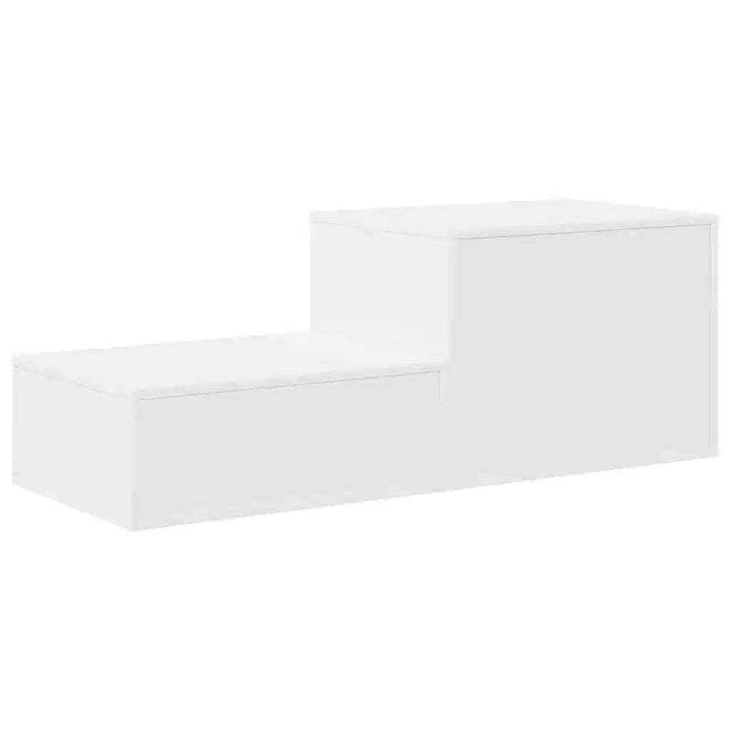 Mobile contenitore moderno con 2 ripiani 118 x 41 x 40 cm legno composito bianco 02_0052110