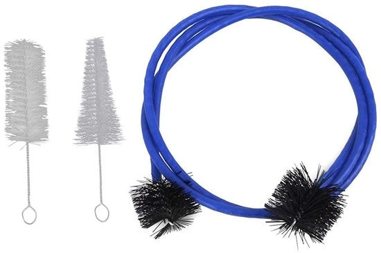 Set di Pulizia per Tromba - Pietra di Pulizia - Spazzola Bocchetta 12,5 cm - Spazzola Clic 12,5 cm - Spazzola Flessibile 86 cm - Set a 3 pezzi - Kit di Pulizia