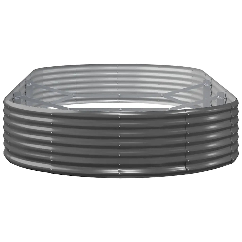 Vaso Giardino Acciaio Verniciato Polvere 600x140x36cm Antracite cod mxl 66890