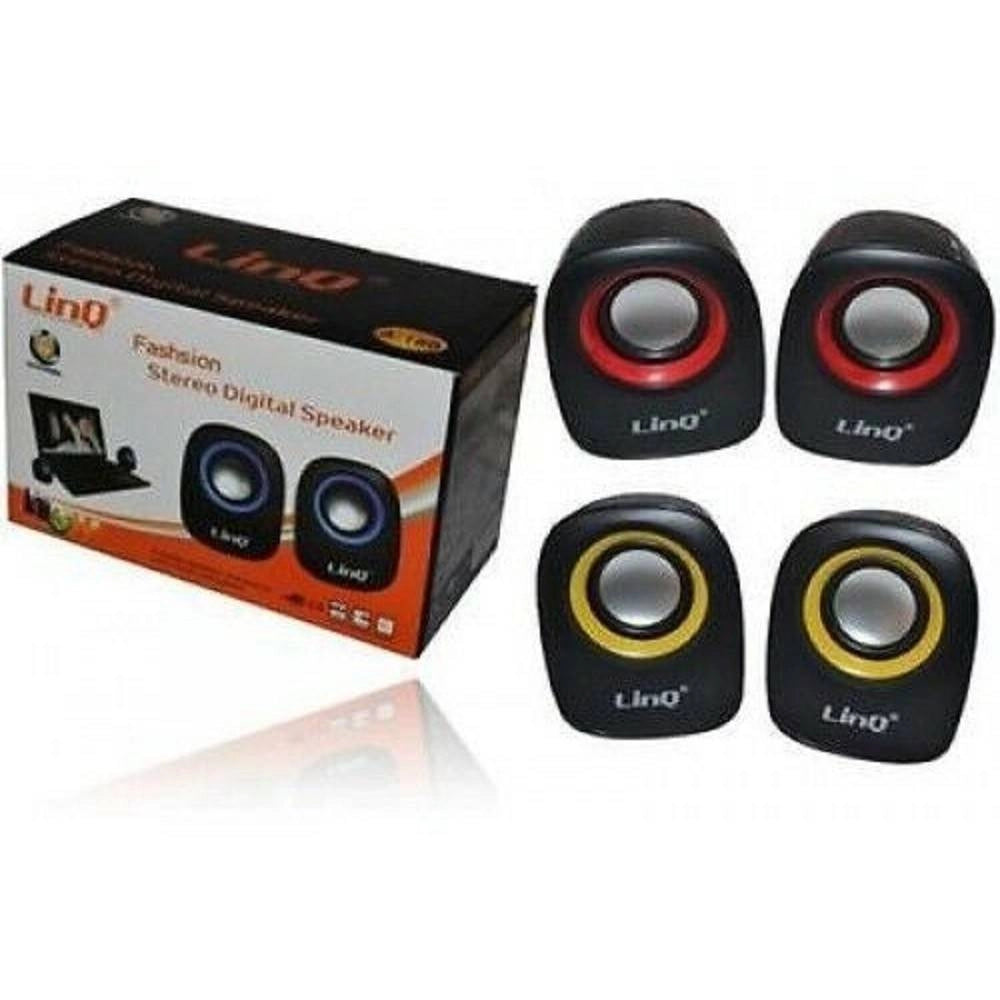 Trade Shop - Mini Casse Speaker Altoparlanti Stereo Usb 2.0 Pc Notebook Mp3 Linq A-180 -