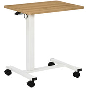Scrivania lineare regolabile in altezza con ruote in acciaio per ufficio e studio; 65×48×70-110 cm