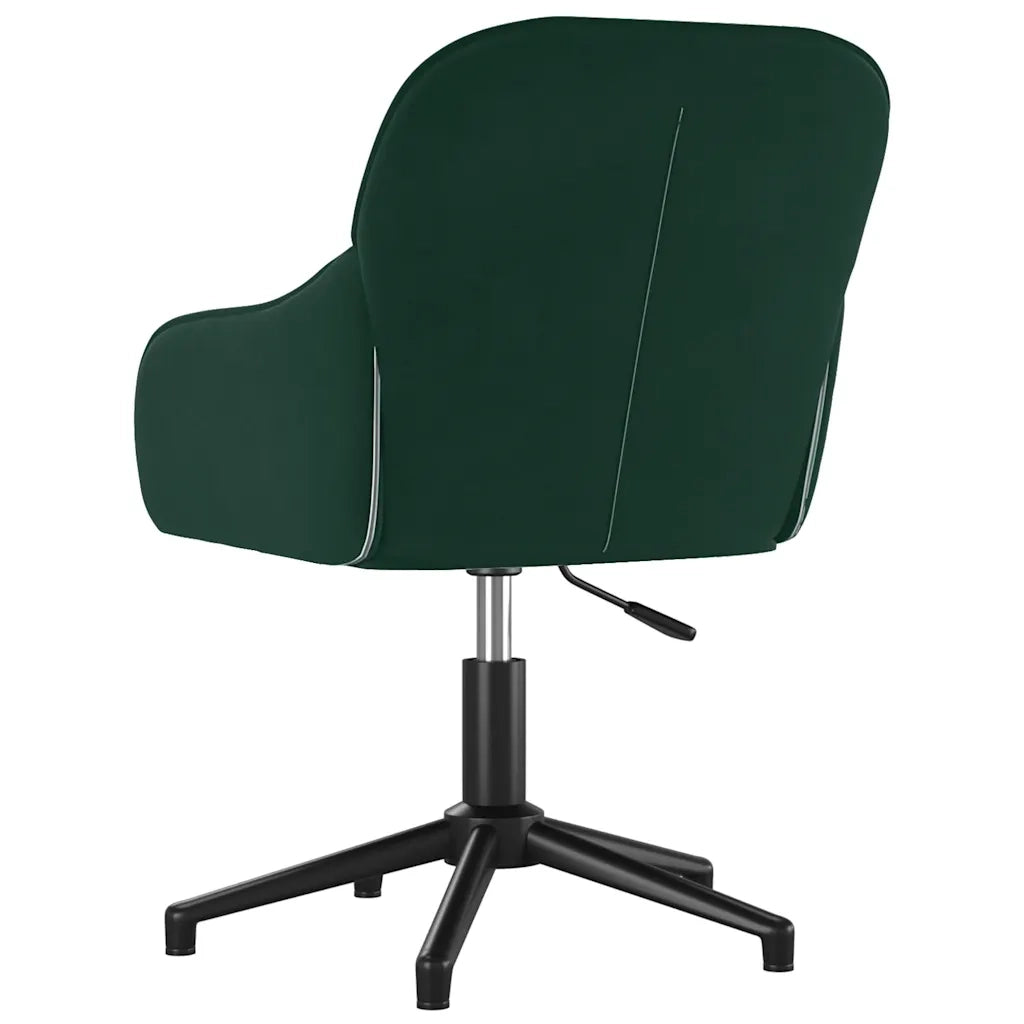 Sedie da Pranzo Girevoli 2 pz Verde Scuro in Velluto