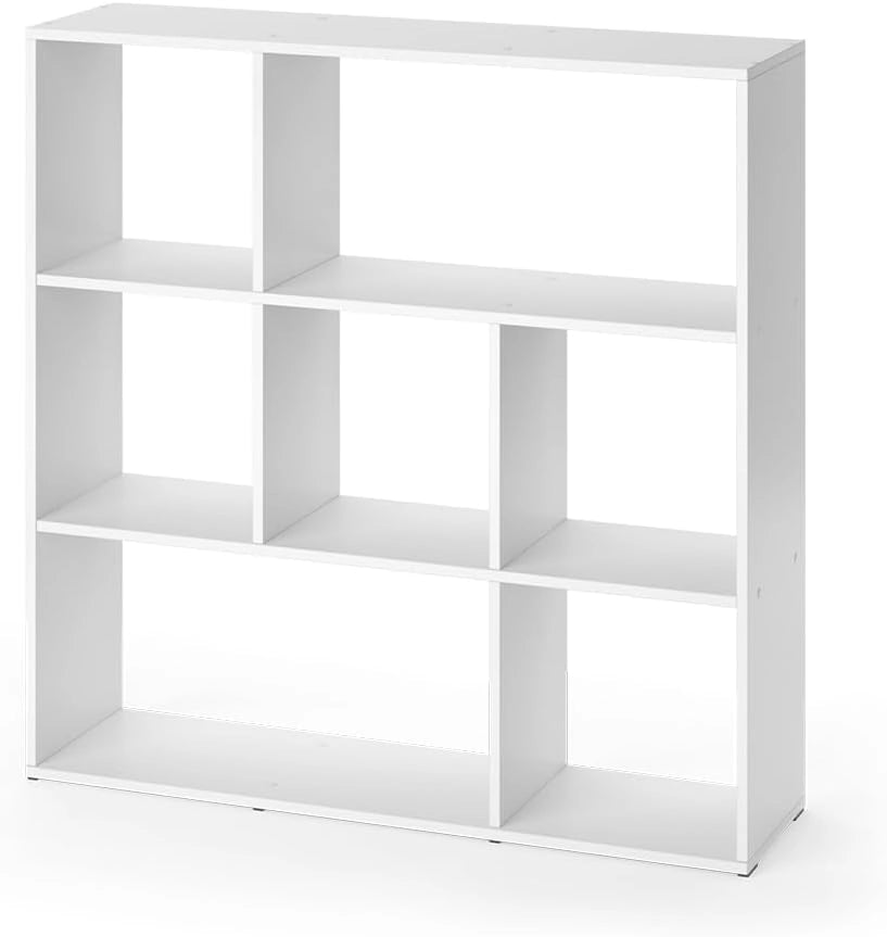 Scaffale Nove, Bianco, 107.2 x 107.8 cm 7 scomparti, per conservazione e come divisorio ambiente