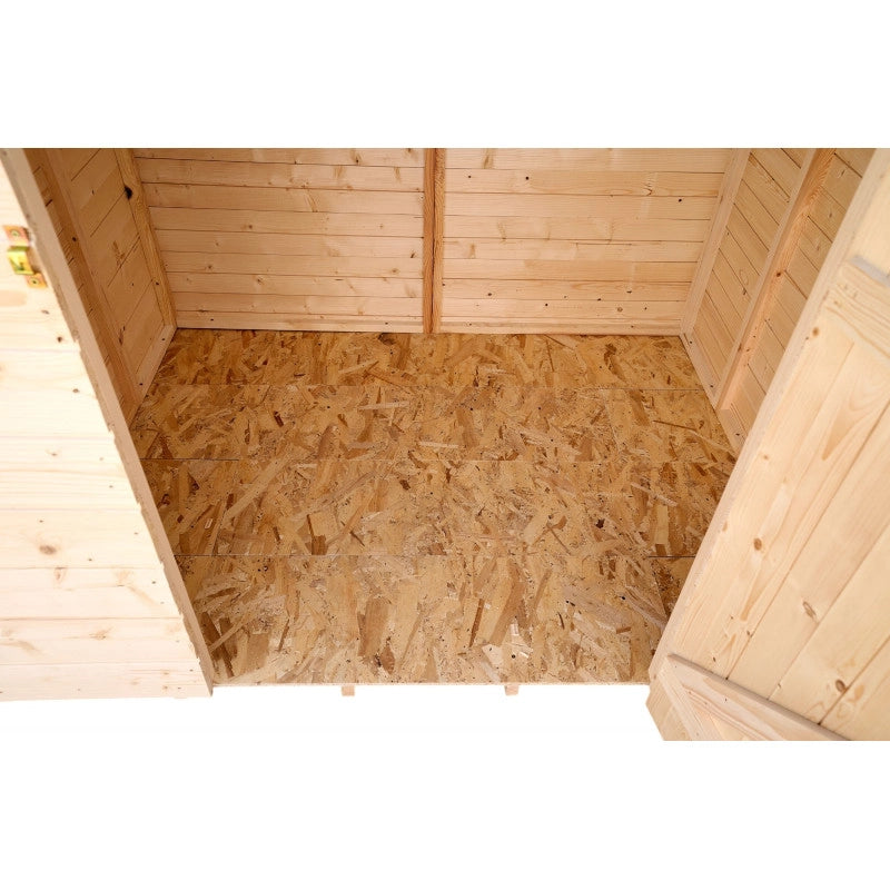 Casetta in legno da giardino con lucernario – 160x120 cm – pannelli 16 mm, tetto bitumato e pavimento – ED1612.01 Foresta