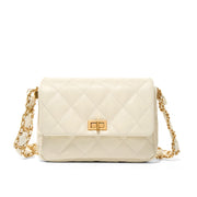 Borse a tracolla da donna in vera pelle, modello Hobo, colore bianco