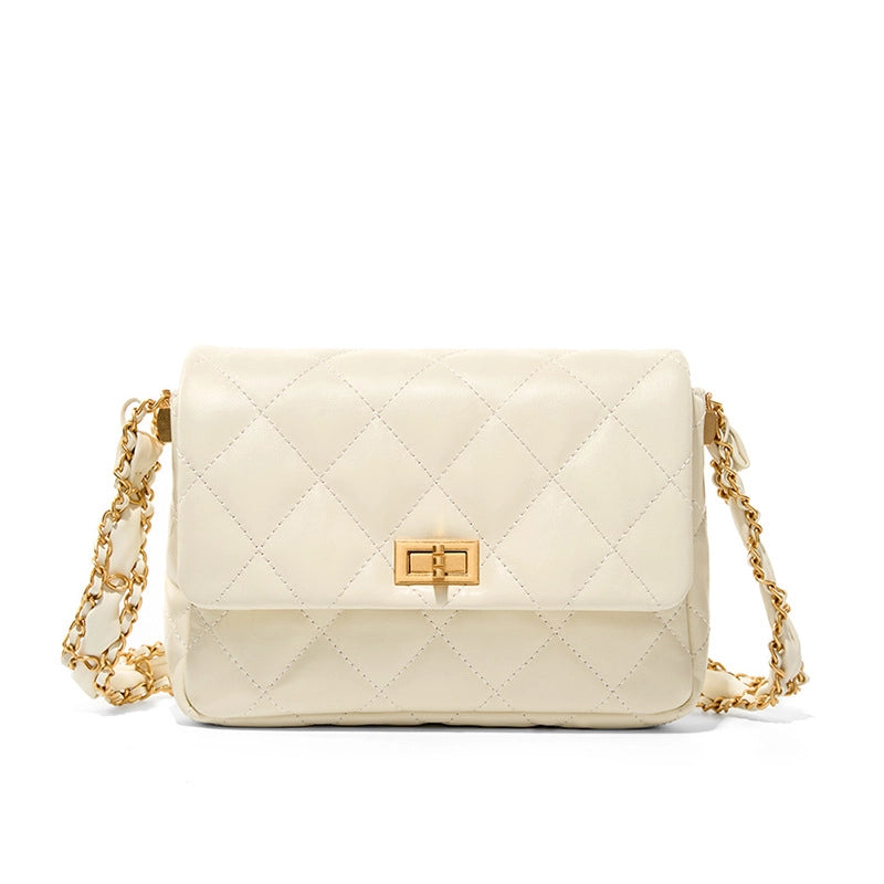 Borse a tracolla da donna in vera pelle, modello Hobo, colore bianco