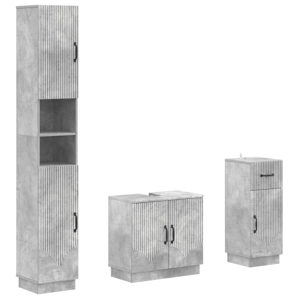 Set di armadietti da bagno in 3 pezzi HOORN 3417876