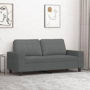 Divano a 2 Posti-Sofa 2 Posti Grigio Scuro 140 cm in Tessuto 522282