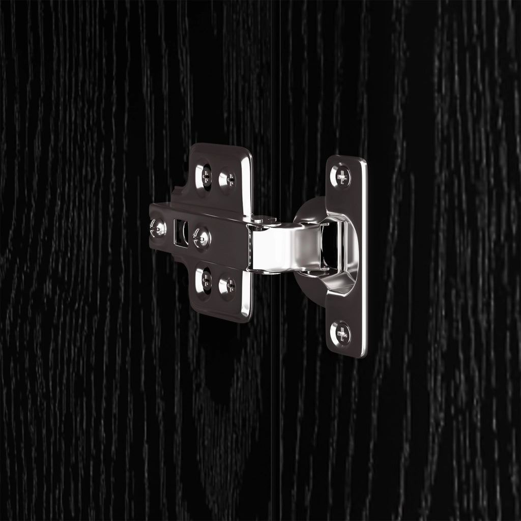 Supporto per Esposizione con Stoccaggio Rovere Nero 31x30x90 cm Legno Ingenerato
