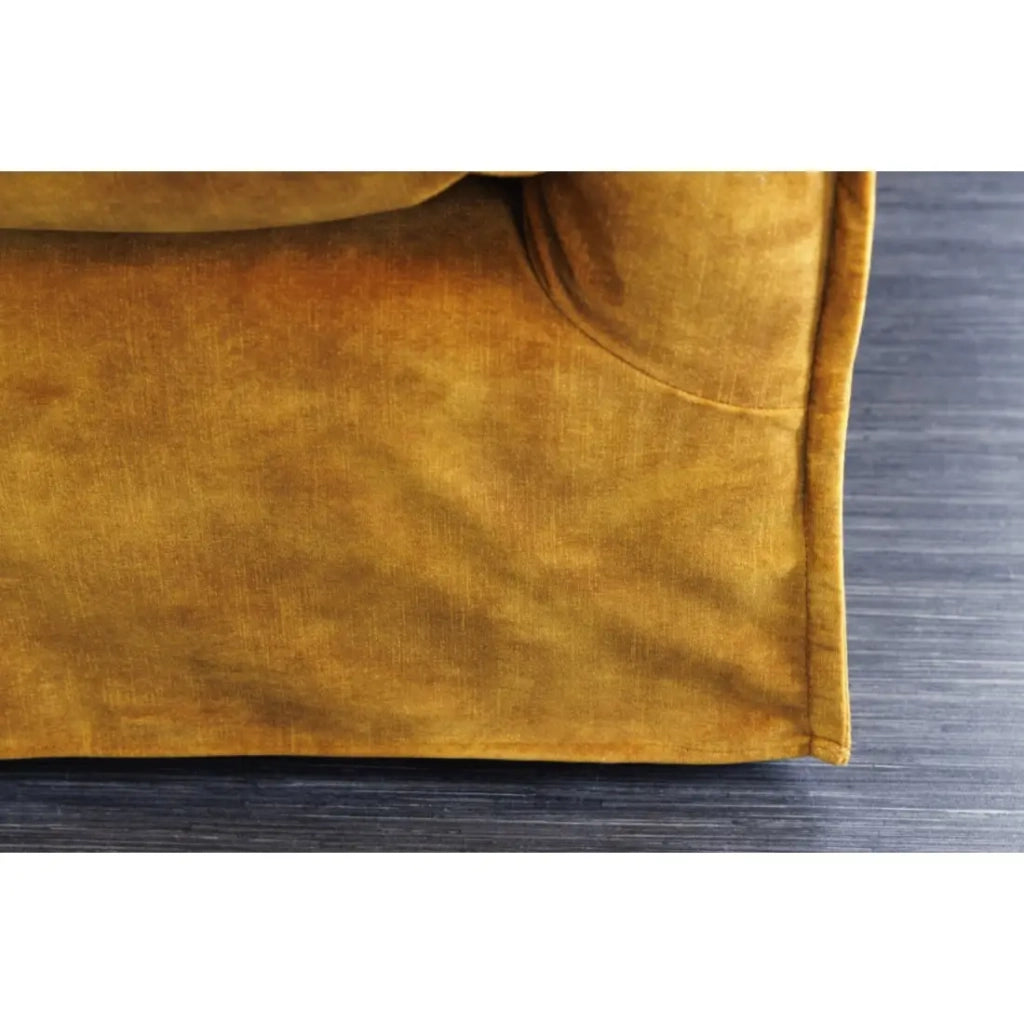 Divano KALIA destro – Velluto giallo senape – 3 posti – Stile contemporaneo