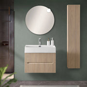Mobile bagno sospeso cannettato 70 cm rovere chiaro Bali