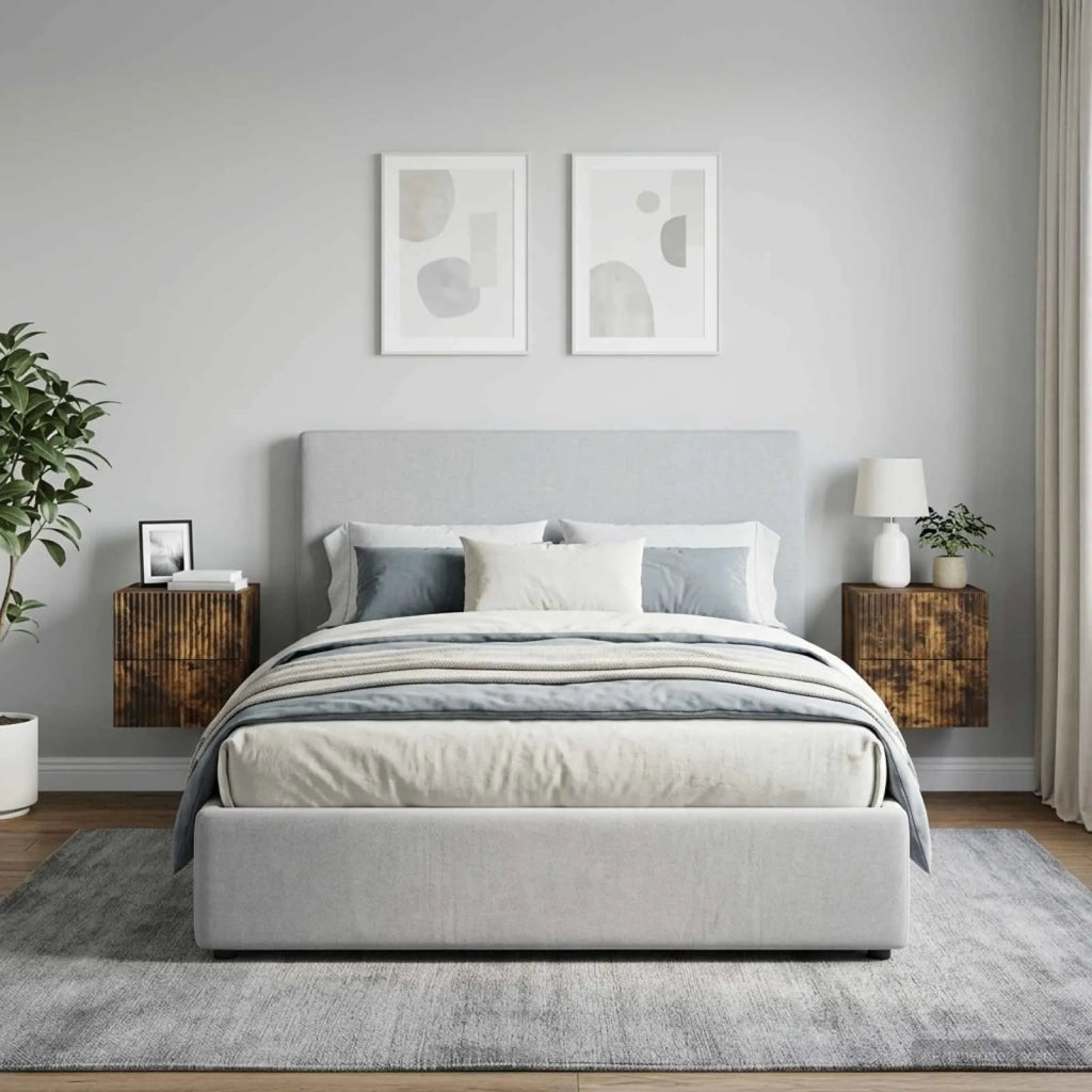 Mobiletto da notte a muro 2 pcs Rovere Fumo 33 x 34,5 x 40 cm 898476