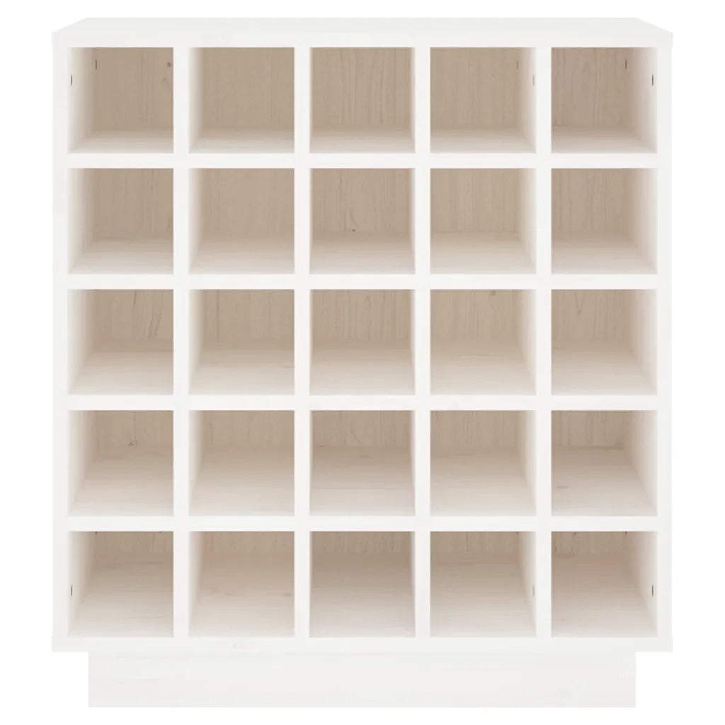 Portabottiglie Bianco 55,5x34x61 cm in Legno Massello di Pino CFW3108131