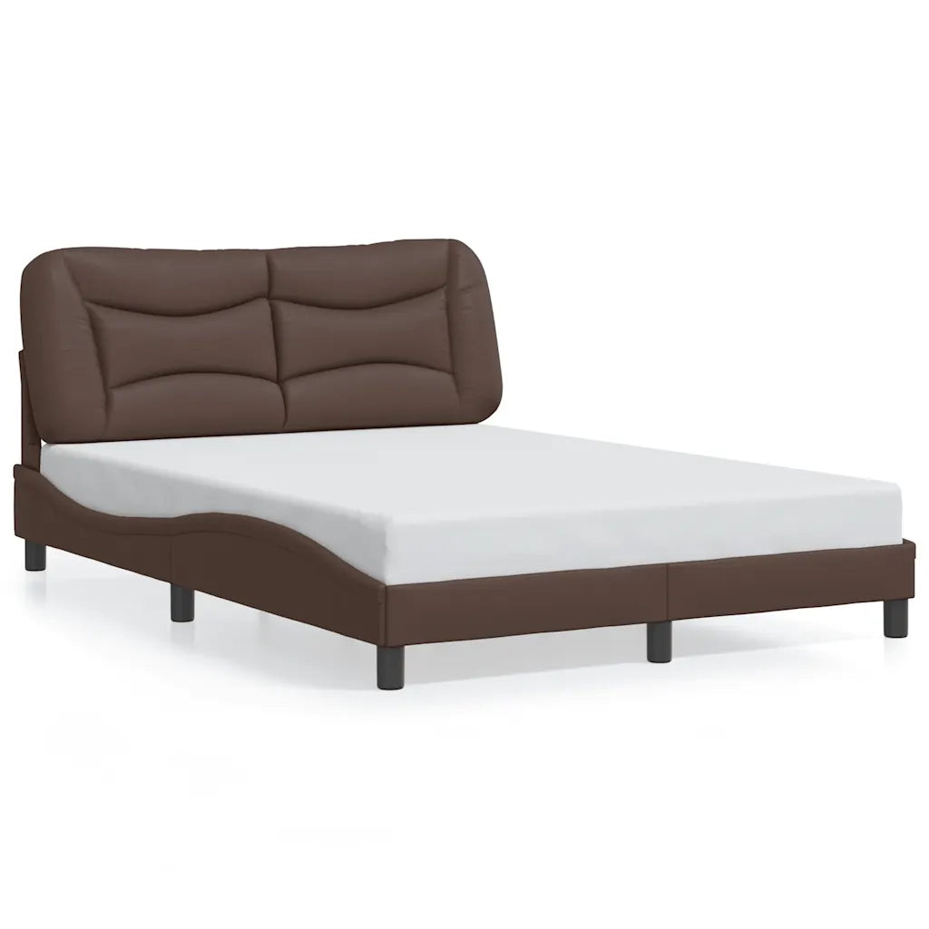 Giroletto con Testiera Marrone 140x190 cm in Similpelle