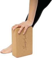 Blocco Yoga a base di corteccia di bambù per yoga e Pilates - set a 2 pezzi incluso e-book - antiscivolo, sostenibile e stabile