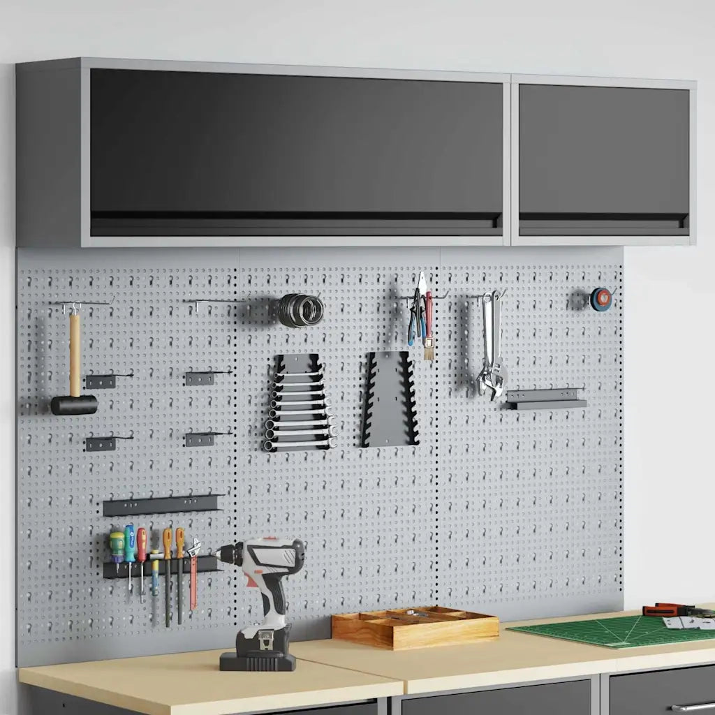 Set di armadi per attrezzi con lo scaffale 5 pcs Nero 3321412