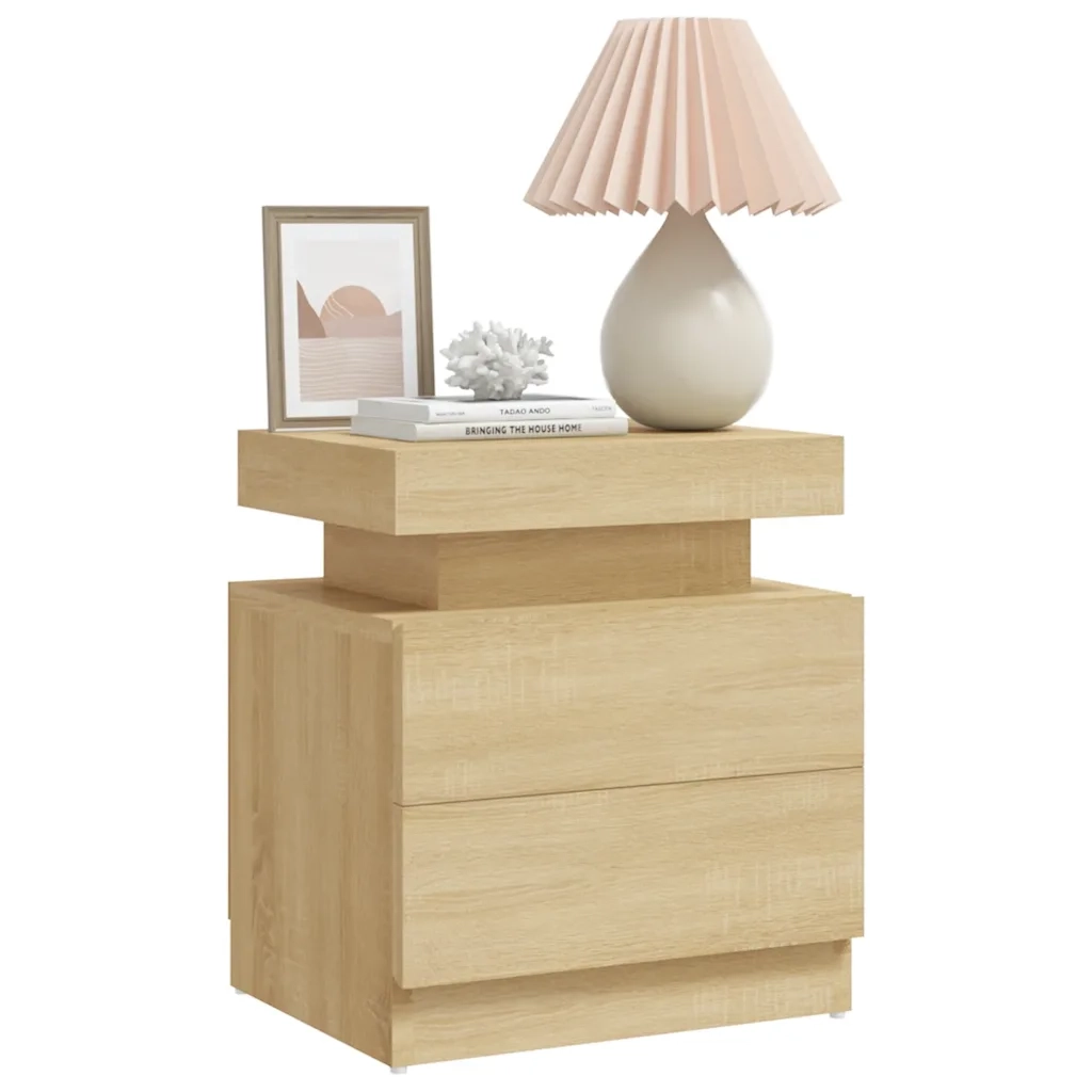 Comodino Rovere Sonoma 45x35x52 cm in Truciolato cod mxl 29969