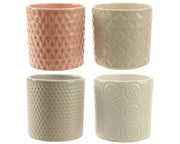 Vasi in gres 4 colori assortiti