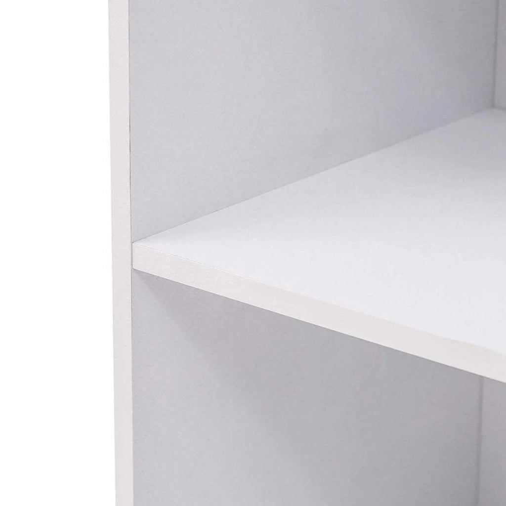 Libreria in legno con 4 ripiani a cubo 106 cm bianco 19_0000388
