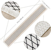 Manicotto Macrame a mano in crème beige per decorazione della tavola da pranzo e da stasera con setole di cotone e juta