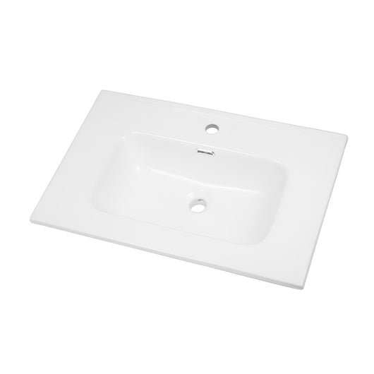 Lavabo ad incasso in ceramica bianco lucido per mobili bagno *** misure 71x46 cm, confezione 1