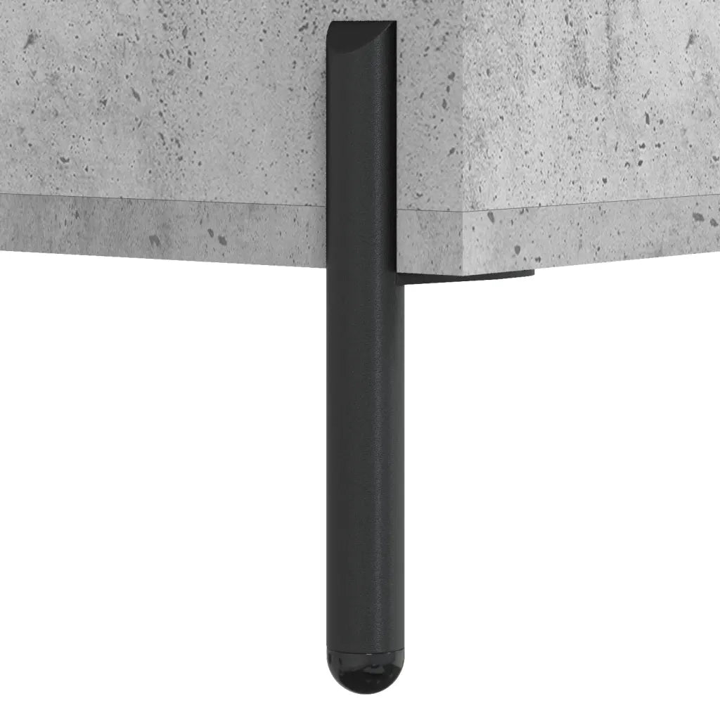 Comodino Grigio Cemento 40x35x47,5 cm in Legno Multistrato 827332