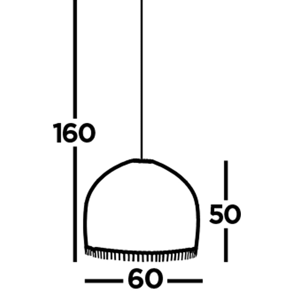 Sospensione Nordica Bali Acciaio Marrone Legno 1 Luce E27 D60Cm