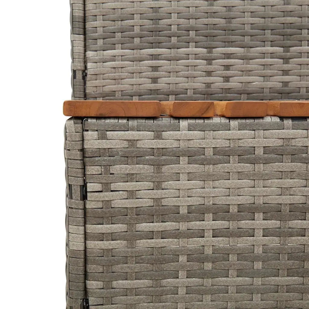 Bordo per Vasca Idromassaggio Grigio Polyrattan&Massello Acacia 4103941