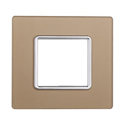 Placca In Vetro Serie Solar 2P Colore Oro Compatibile Con Bticino Matix