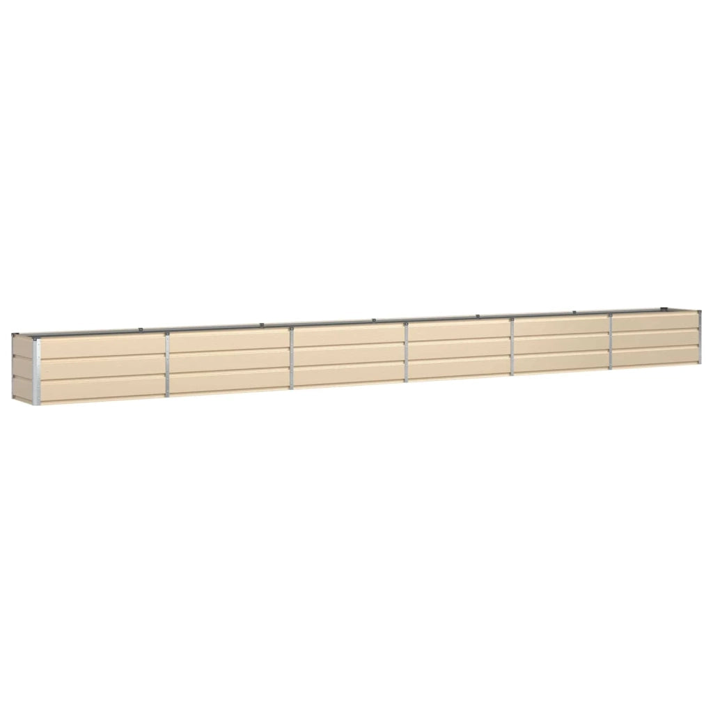 Fioriera in acciaio zincato per esterni 480 x 50 x 45 cm design industriale moderno acciaio avorio 02_0059163