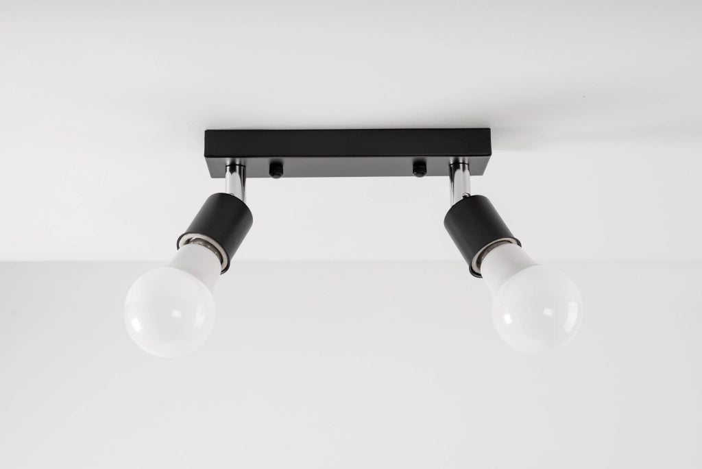 Lampada Da Soffitto Riflettore Plafoniere Black APP696-2C