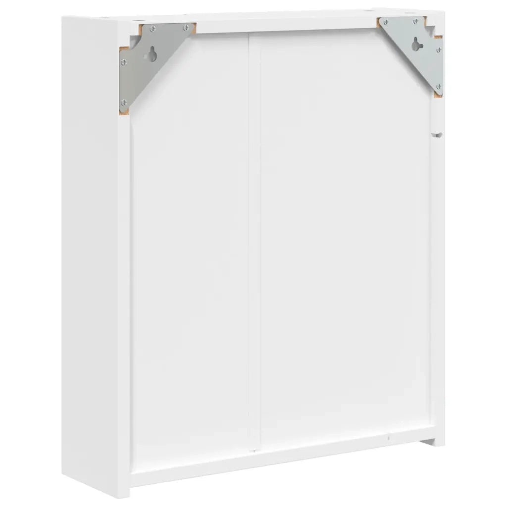 Armadietto Bagno | Armadio da bagno con Specchio e LED Bianco 45x13x52 cm
