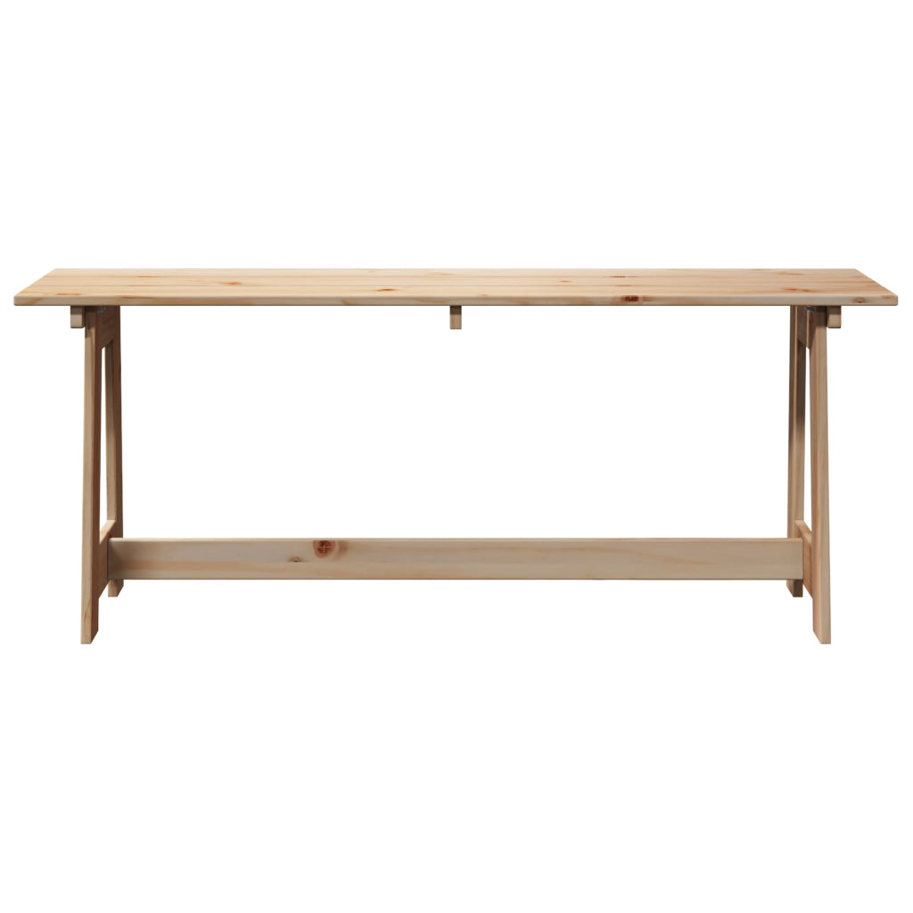 Panchina da esterno 119x35x47 cm in legno massello di pino