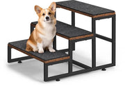 Trappola per cani a 3 gradini per letto e divano, scala per cani e gatti robusta con piattaforma in legno, facile da scalare, peso massimo 45 kg