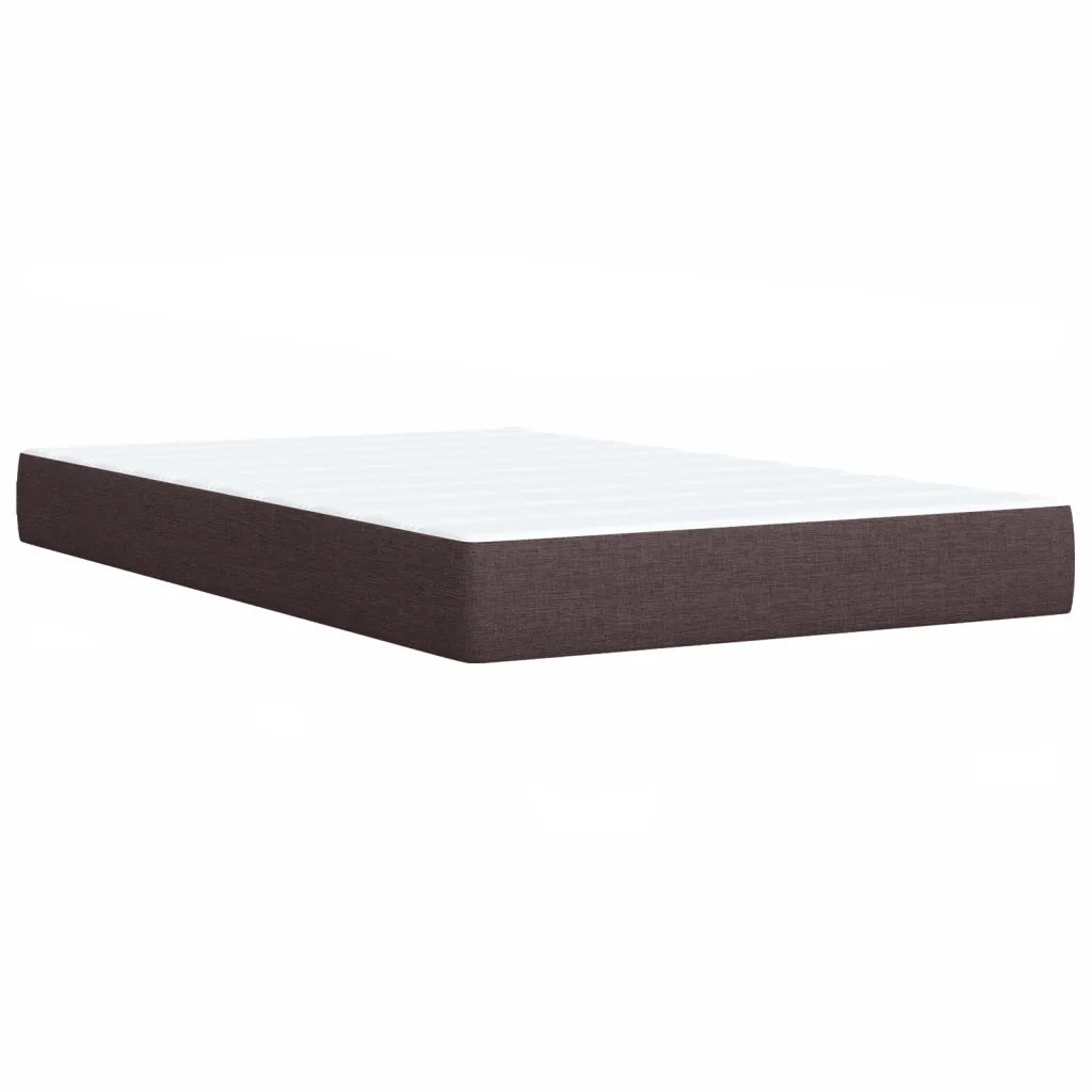 vidaXL Giroletto a Molle con Materasso Marrone Scuro 120x190cm Tessuto
