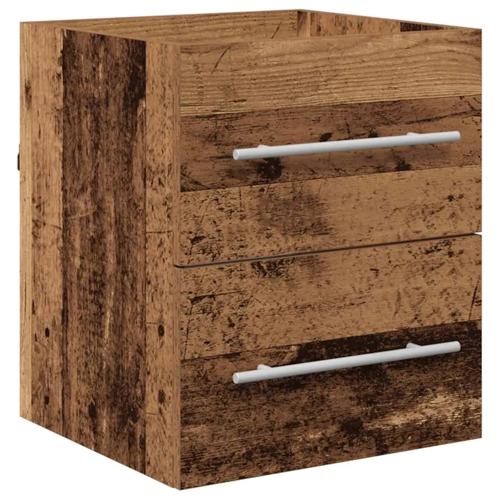 Armadio per Lavabo da Bagno-Armadietto da bagno-Mobiletto da bagno Legno vecchio 41 x 38,5 x 48 cm