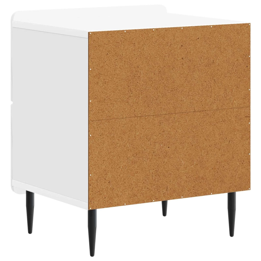 Armadio da Notte con cassetto Bianco Lucido 43 x 34,5 x 49,5 cm 894303
