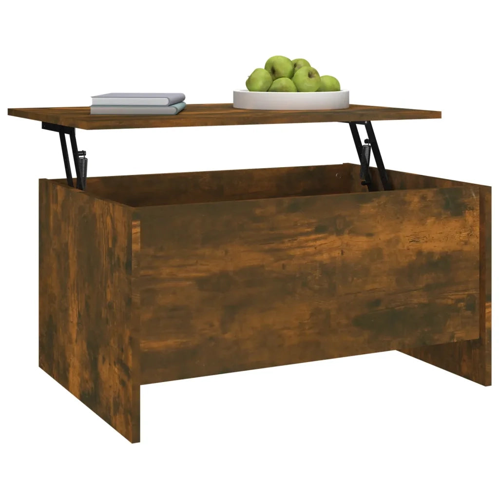 Tavolino Salotto Rovere Fumo 80x55,5x41,5 cm Legno Multistrato 819269