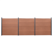 Set Pannello di Recinzione Marrone 526x186 cm in WPCcod mxl 107886