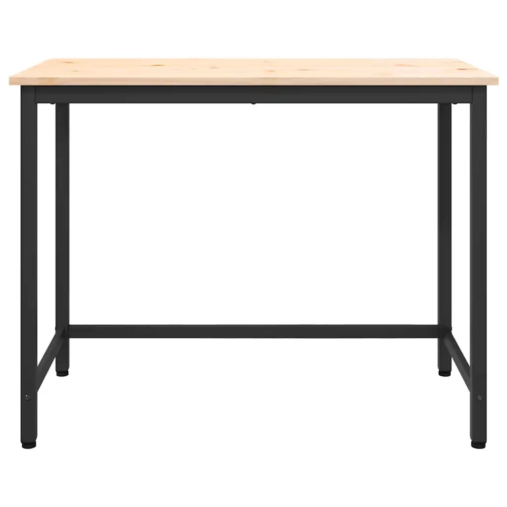 tavolo Naturale 100 x 50 x 77 cm Legno ingegnerizzato e acciaio 873792