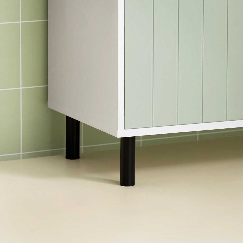 SoBuy Mobile sottolavabo Mobile bagno con Armadietto a 2 Ante e 2 Ripiani, Mobiletto Bagno Salvaspazio in Legno Verde 60x30x60cm BZR139-GR