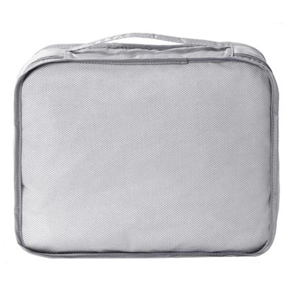 Trade Shop - Organizer Viaggio Organizza Valigia Bagagli Borsa Per Vestiti 30x28x12cm Grigia 87719 -