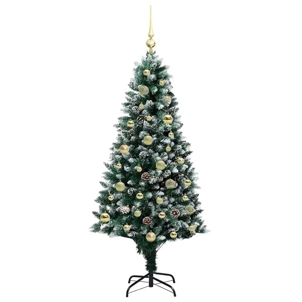 Albero di Natale artificiale con 150 LED Verde 150 cm 3396255