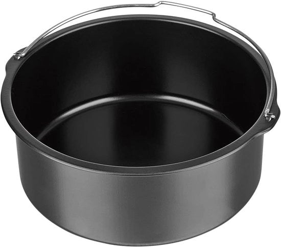 Piatto Cottura per Drucciolo Airfryer e Forno - Accessorio Airfryer per Piatto Cottura - Adatto per Druccoli da 3 QT a 5 QT e Airfryer da 3 QT a 5.3 QT - Adatto per InstantPot COSORI Ninja Foodi Gowise Philips NuWave Power Farberware e Altri Modelli