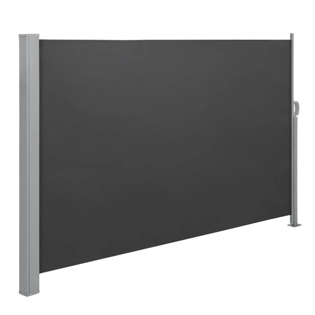 Tenda da sole laterale per balcone e terrazza parasole frangivista 180 x 350 cm grigio scuro 12_0001839