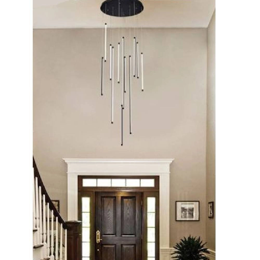Trade Shop - Lampadario Sospeso 105 W Moderno Pendenti Led Nero Luce 4000k 6500k 3000k Lp-45n -