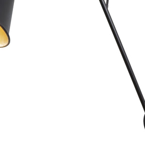 Applique Snodabile Moderna Swinf Arm Acciaio Nero Oro 1 Luce E27