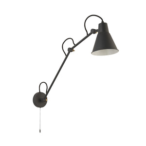 Applique Moderna Swinf Arm Acciaio Grigio Oro 1 Luce E27